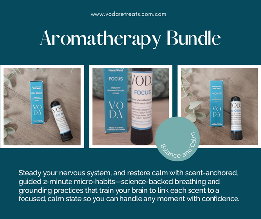 Voda Retreats — Aromatherapy Nasal Wand Trio (Focus • Anchor • Balance)